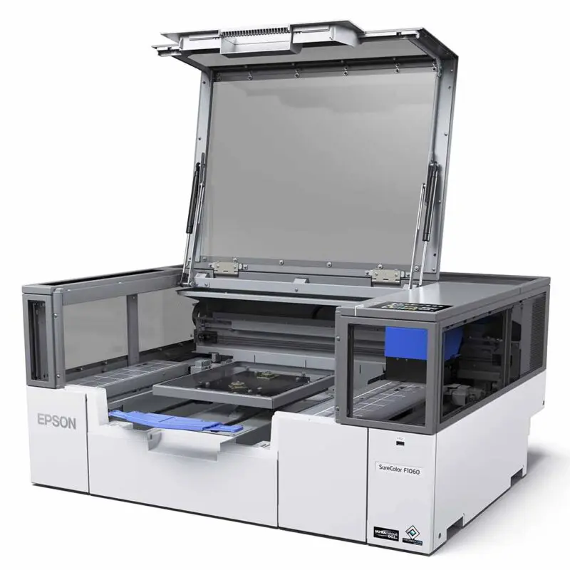 Epson F1060 DTG DTF Printer Australia Qld NSW Vic SA NT WA Tas Front Right Cover Open