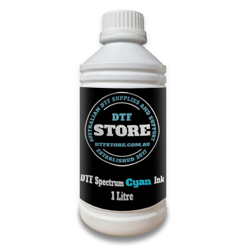 DTF Ink Cyan Bottle Mockup